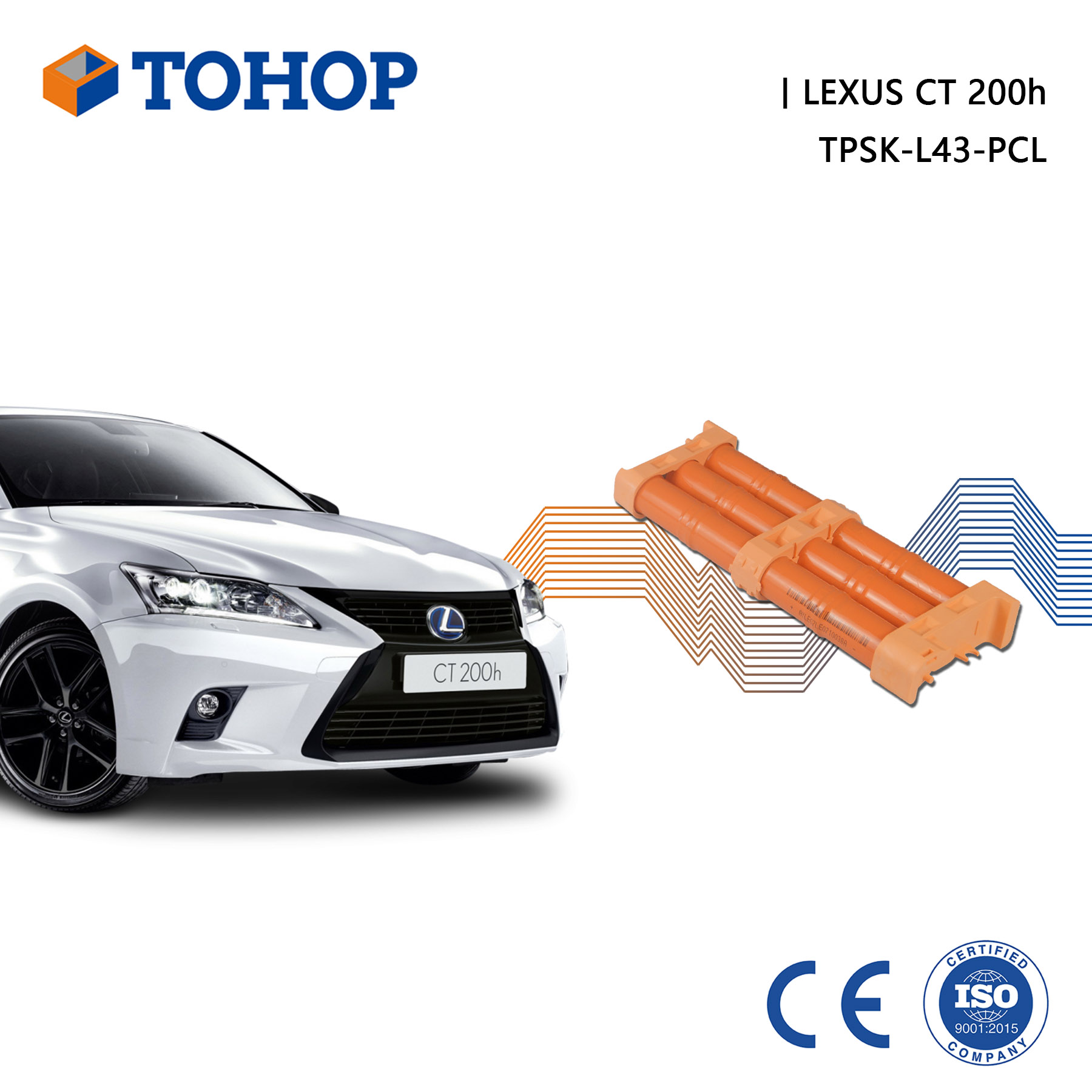 TOHOP CT200h Hybrid Batteriezelle für Lexus Ersatz NiMH Zylindrische Batterie